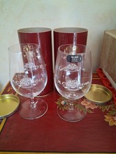 LOT DE 2 VERRES EN CRISTAL