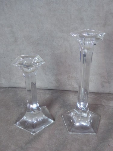 Deux bougeoirs cristal - bougeoirs, de